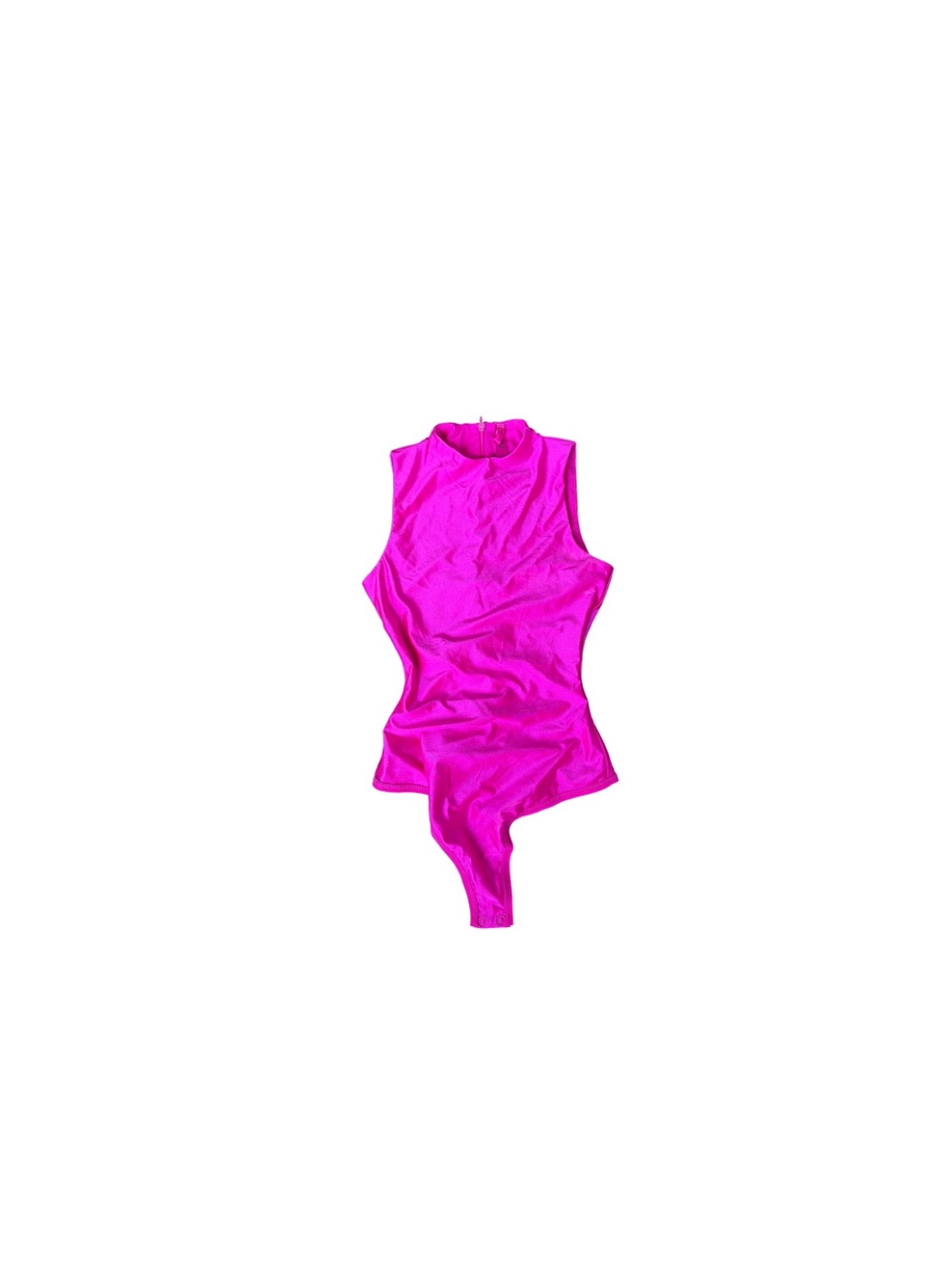SKIMS Bright Magenta High-Neck One-Piece Swimsuit